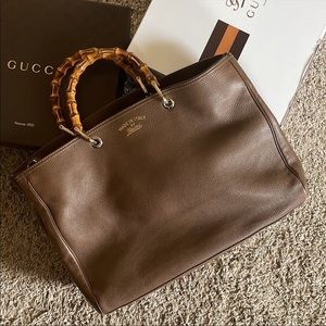 GUCCI Bamboo Shopper Tote Bag